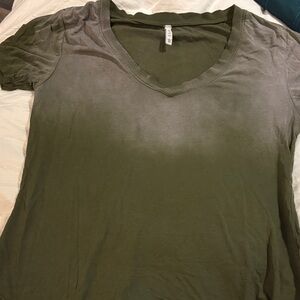 Z Supply Forest Green V-Neck Tee